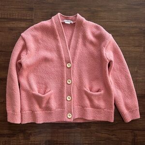 Acne Studios Pink Cardigan with Button Detail